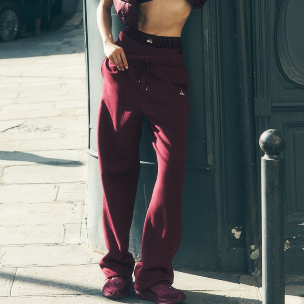 ALO Yoga Women's Deep Burgundy Joggers